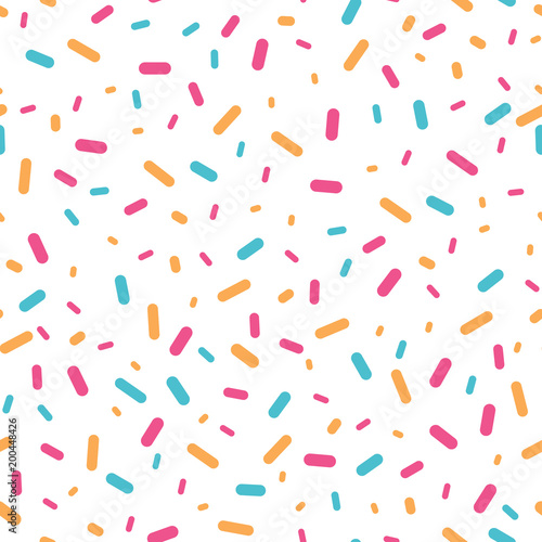 Cuadros en Lienzo Colorful confetti sprinkles seamless pattern