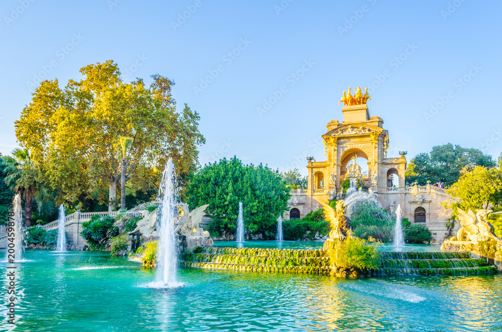Obraz na płótnie cascada monumental fountain in the ciutadella park Barcelona, Spain. w salonie