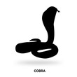 cobra silhouette isolated on white background