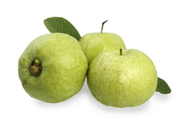 Wall Mural - guava fruit isolated on the white background