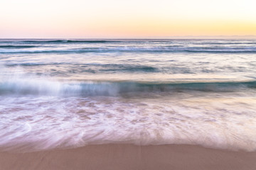  Ocean Waves on Sand Beach