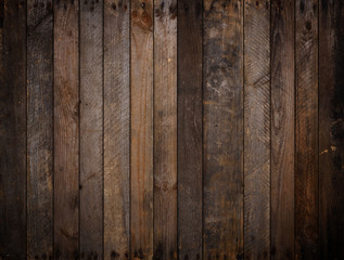 Wall Mural - dark rustic wooden planks background