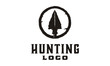 Native Indian Spear Arrowhead Weapon for Hunting, Hunt, Hunter Vintage Grunge Retro Hipster Logo Design 