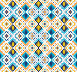 aztec style seamless geometry pattern with tribal ornament. ornamental ethnic background collection.