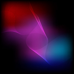 Wall Mural - abstract colored wave element for design. stylized line art background