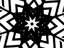 Geometric Abstraction Pattern In A Black - White Colors