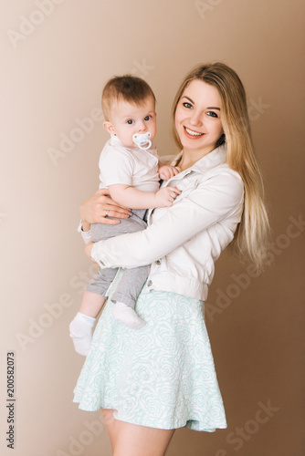 baby boy and mom photos
