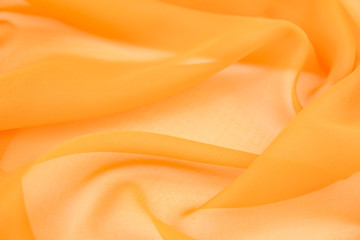 Wall Mural - Texture chiffon fabric orange color for backgrounds 