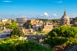 Rome Skyline with Colosseum and Roman Forum, Italy