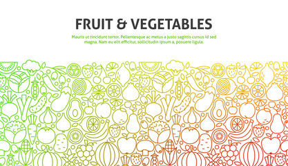 Wall Mural - Fruit and Vegetables Concept