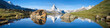 Stellisee und Matterhorn Panorama in den Schweizer Alpen