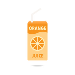 Wall Mural - Orange juice box vector