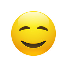 Vector Emoji Yellow Smiley Face