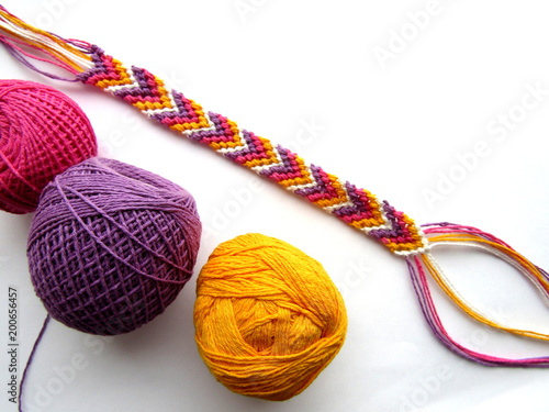 Cuadros en Lienzo Bracelet woven thread colorful friendship bracelet