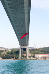 Wall Mural - Details of Bosphorus Bridge in Istambul, Turkey