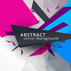 Wall Mural - Abstract futuristic geometric background, vector illustrator