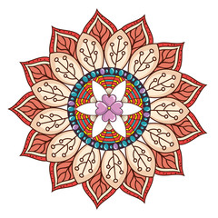 Poster - colorful and circular mandala mandala vector illustration design