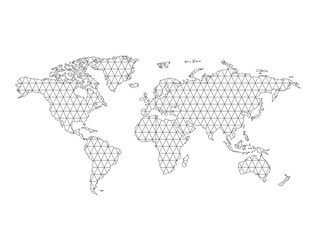 Wall Mural - world map geography icon