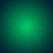 © berCheck - Technology background with hexagons. Molecular structure and chemical compounds.
