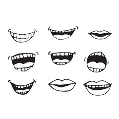 cartoon mouth icon