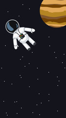Wall Mural - flying in space astronaut