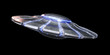 UFO, alien spaceship, extraterrestrials with flying saucer (3d science fiction space render isolated on black background)