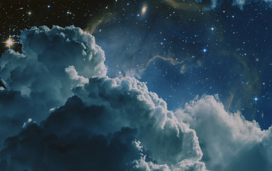 Wall Mural - Space Clouds Art Background Vintage Colors Wallpaper 