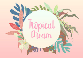 Wall Mural - feeling tropical sweet pastel summer