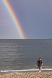 Fototapeta Tęcza - Rainbow on the beach