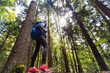 © Novak - Low angle view of female hiker outdoor