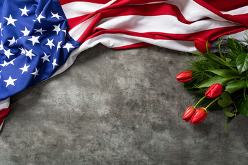 Wall Mural - American flag for Memorial Day, 4th of July, Labour Day