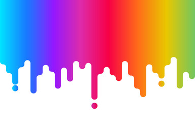 Canvas Print - dripping paint. rainbow background. abstract colorful backdrop on white. color design for website, b