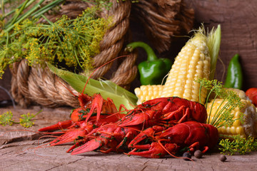 Canvas Print - Fresh crayfish