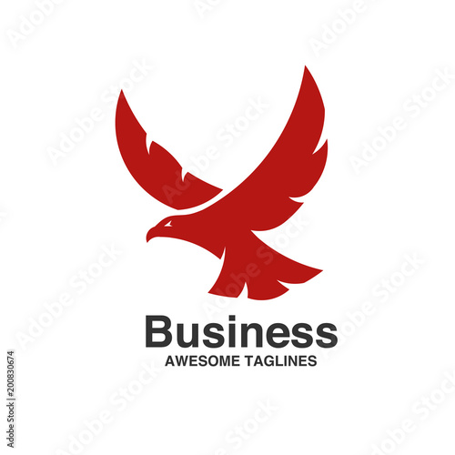 Best Eagle Fly Logo Template Hawk Mascot Graphic Red Eagle Vector Logo Stock Vector Adobe Stock