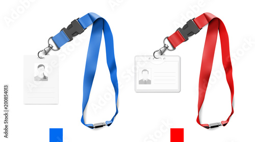 Download Set Of Lanyards With Id Card Vector Illustration On White Background Ready Mockup To Use For For Presentations Conferences And Other Business Situations Eps10 Stock Vector Adobe Stock