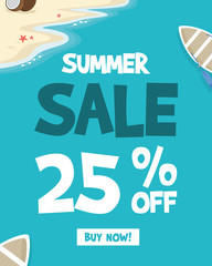 Wall Mural - Summer holiday sale morning party