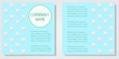 Set of 2 cards about dental care,stomatology clinic and orthodontics,dental hygiene and services. Template for flyer, magazine, poster,cover, banner,greeting card,invitation. Vector illustration