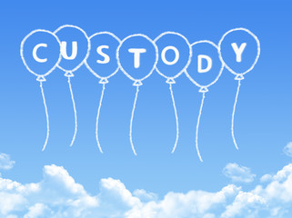 Canvas Print - Cloud shaped as custody Message