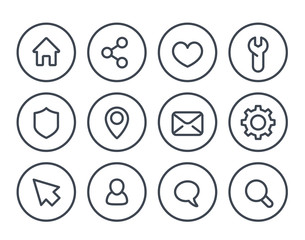 Sticker - Basic line icons for web and apps