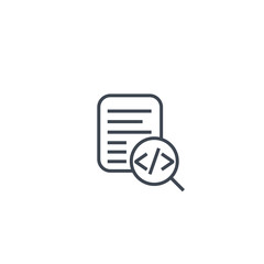 Sticker - Code review icon on white, linear