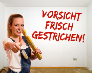 Canvas Print - Vorsicht frisch gestrichen