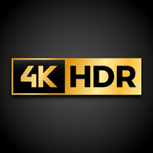 4K Ultra HD Symbol, High Definition 4K Resolution Mark, UHD - 2160p