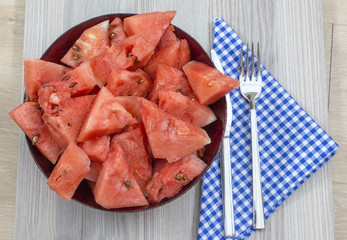 watermelon slices served watermelon slice cut watermelon summer fruit health fresh