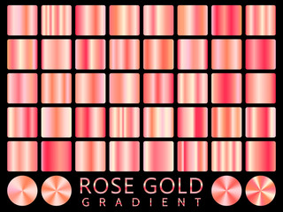 Wall Mural - Rose Gold background texture vector icon seamless pattern. Light, realistic, elegant, shiny, metallic and rose gold gradient illustration. Mesh vector. Design for frame, ribbon, coin, abstract