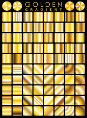 Wall Mural - Gold background texture vector icon seamless pattern. Light, realistic, elegant, shiny, metallic and golden gradient illustration. Mesh vector. Design for frame, ribbon, coin, abstract