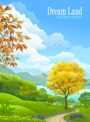Wall Mural - dream land of spring and summer