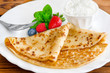 French pancake - Crepe and cottage cheese