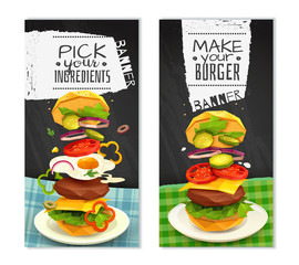 Canvas Print - Hamburger Vertical Banners