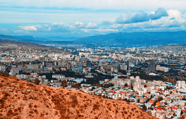 Fototapete - View on Tbilisi city. Tbilisi. Georgia