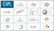 Colorful planning or management concept infographic charts set